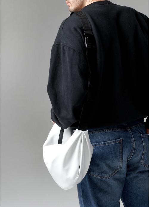 Мужская сумка хобо Sambag Белый (720058428) - фото 4 Мужская сумка хобо Sambag Белый (720058428) - фото 4