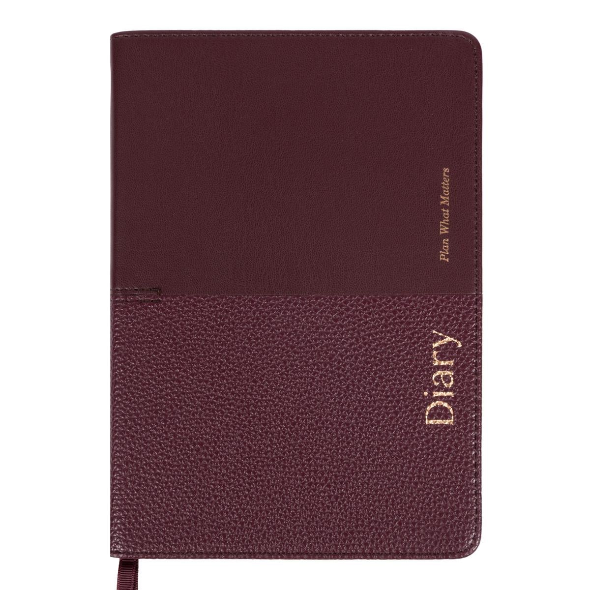 Щоденник діловий Leo Planner Royal А5 датований 2027 твердий 368 стор. Бордовий (252770)