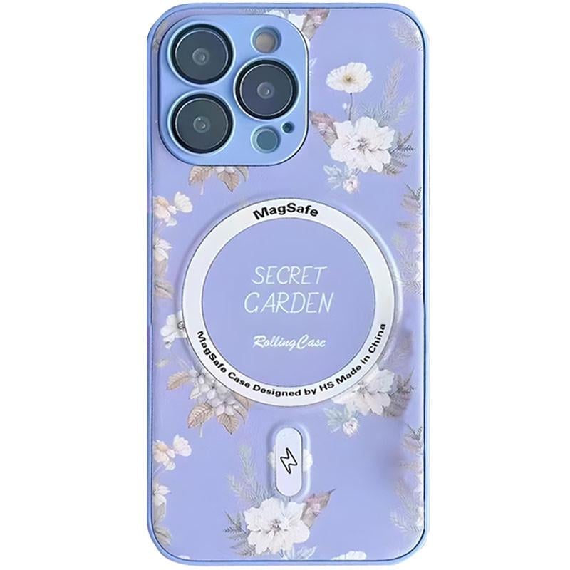 Противоударный TPU+PC чехол Secret Garden with MagSafe для Apple iPhone 16 Pro Max (6.9") Lilac
