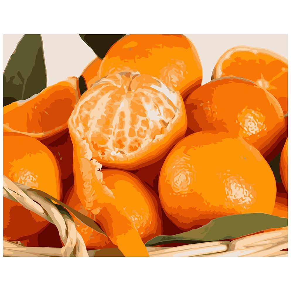 Картина по номерам Strateg Мандарины 40x50 см (VA-0536)