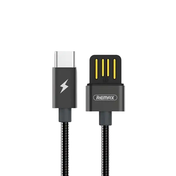 Кабель Remax RC-080a USB Type-C Serpent 1 м Сірий/Чорний (6954851276135)