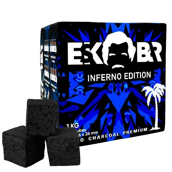 Вугілля кокосове Eskobar портативне 26х26 мм 1 кг 64 кубики (2604091148)