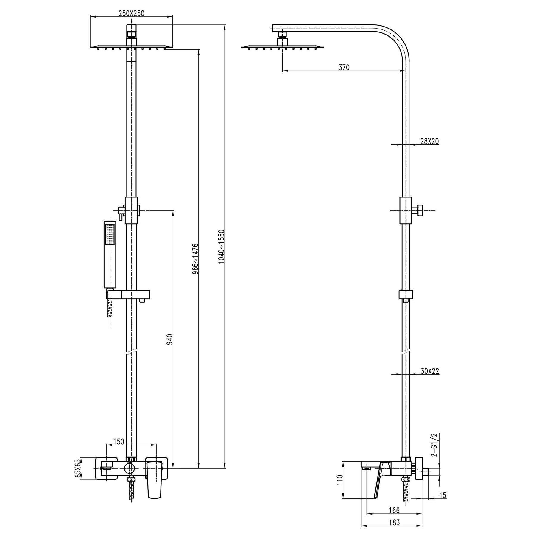 Душова система TOPAZ LEXI TL 21102-H57-00 (21322983) - фото 5