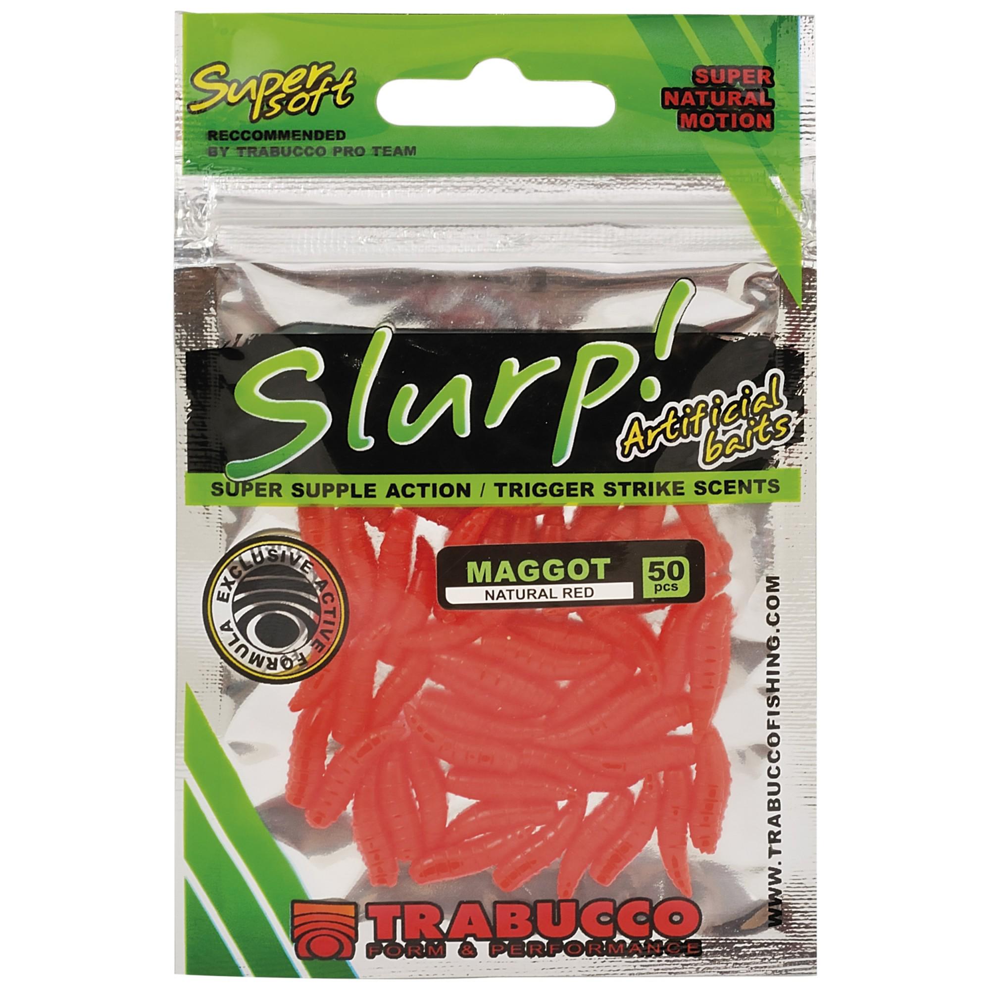 Силиконовый опарыш TRABUCCO Slurp Maggots Red 16x4 мм 50 шт.