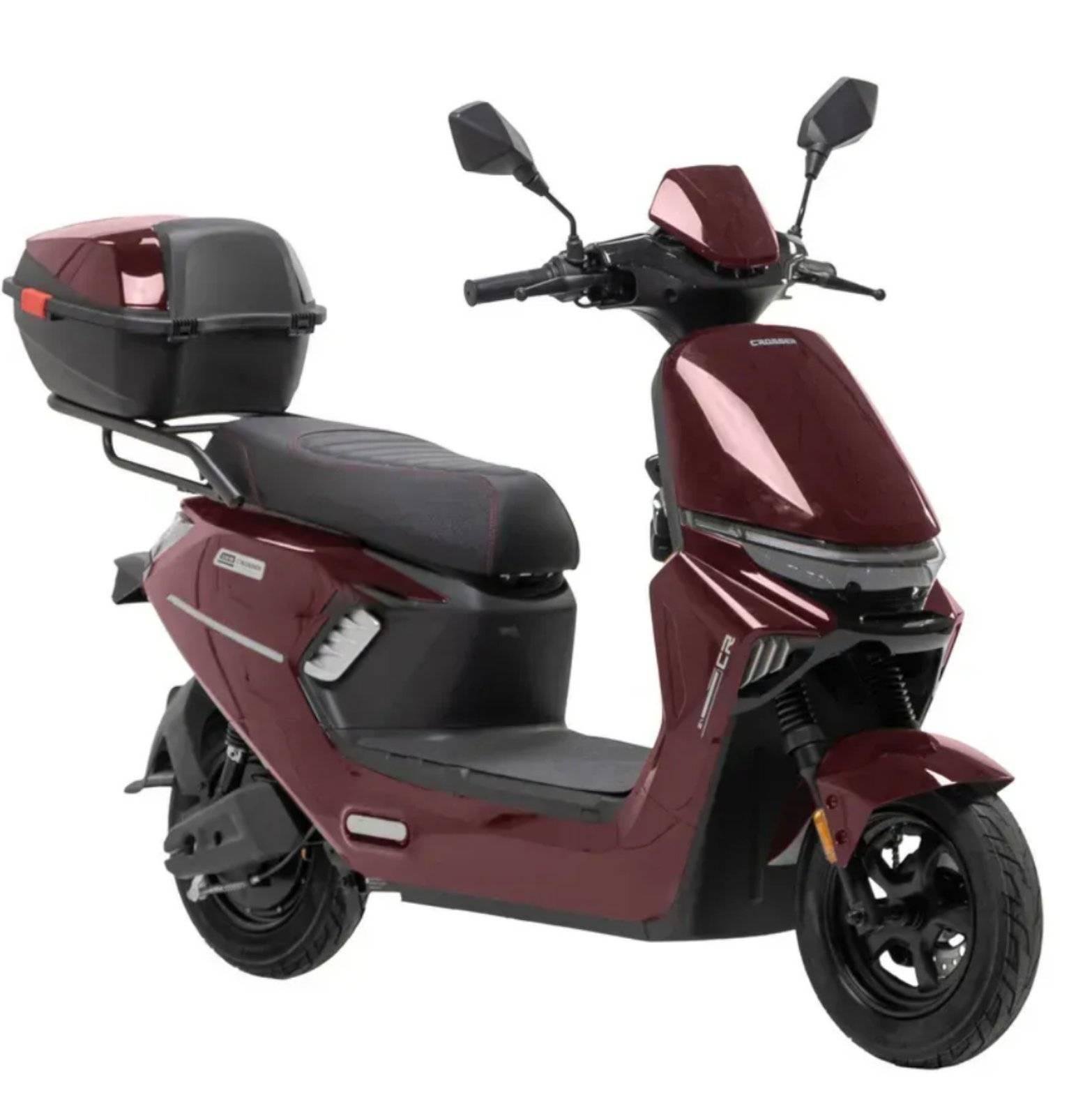 Электроскутер двухместный Crosser CR15 2500W 72V/24Ah кофр-багажник Красный