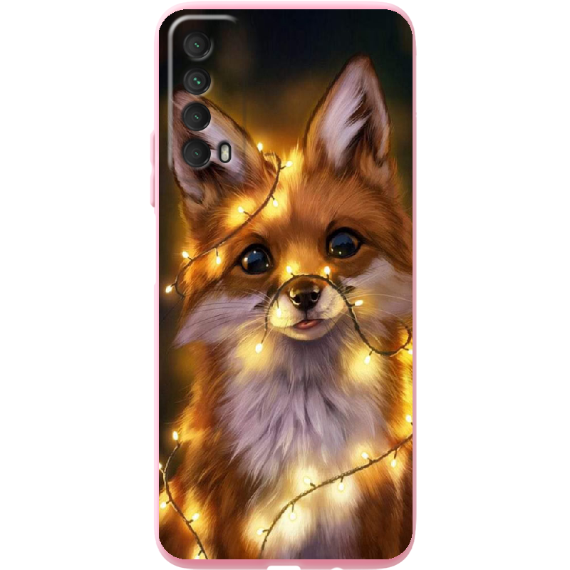 Чохол Boxface Huawei P Smart 2021 Різдвяна Лисичка Рожевий силікон (41133-up2399-41821)