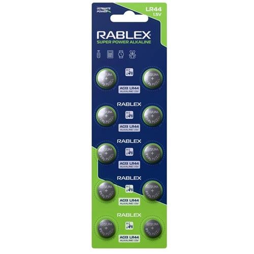 Батарейки Rablex LR44 AG13 Alkaline 10 шт. (36274390) Батарейки Rablex LR44 AG13 Alkaline 10 шт. (36274390)