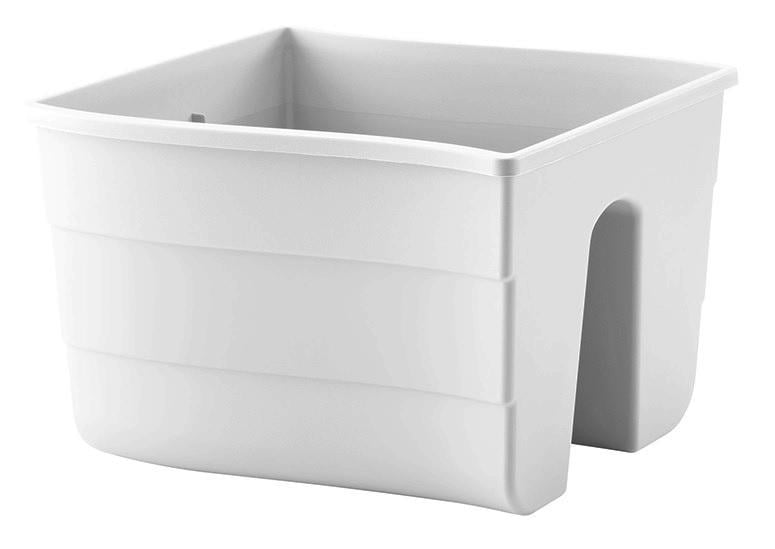 Горшок балконный для поручней Form Plastic Wave 11 л Белый (2488-011)