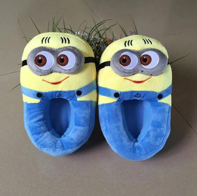 Тапочки Миньоны р. 35-43 Синий/Желтый (6079) - фото 1