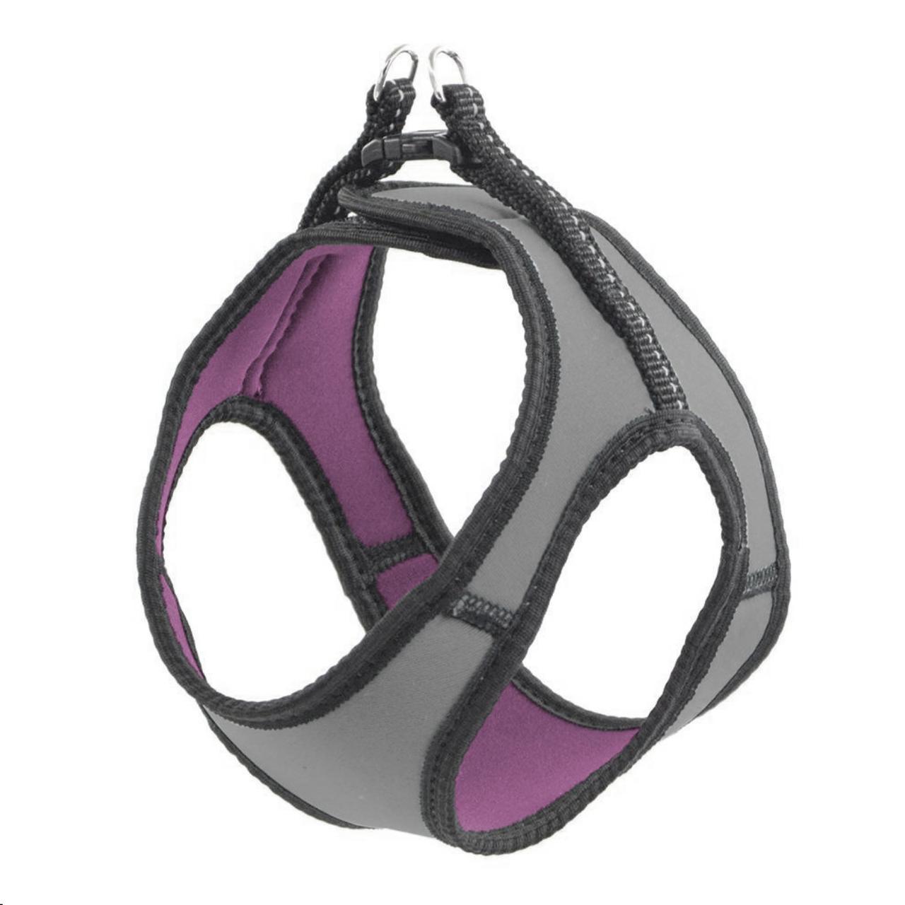 Шлея нагрудник для животных Фитнес №2 неопреновый Серо-розовый (00000007878)