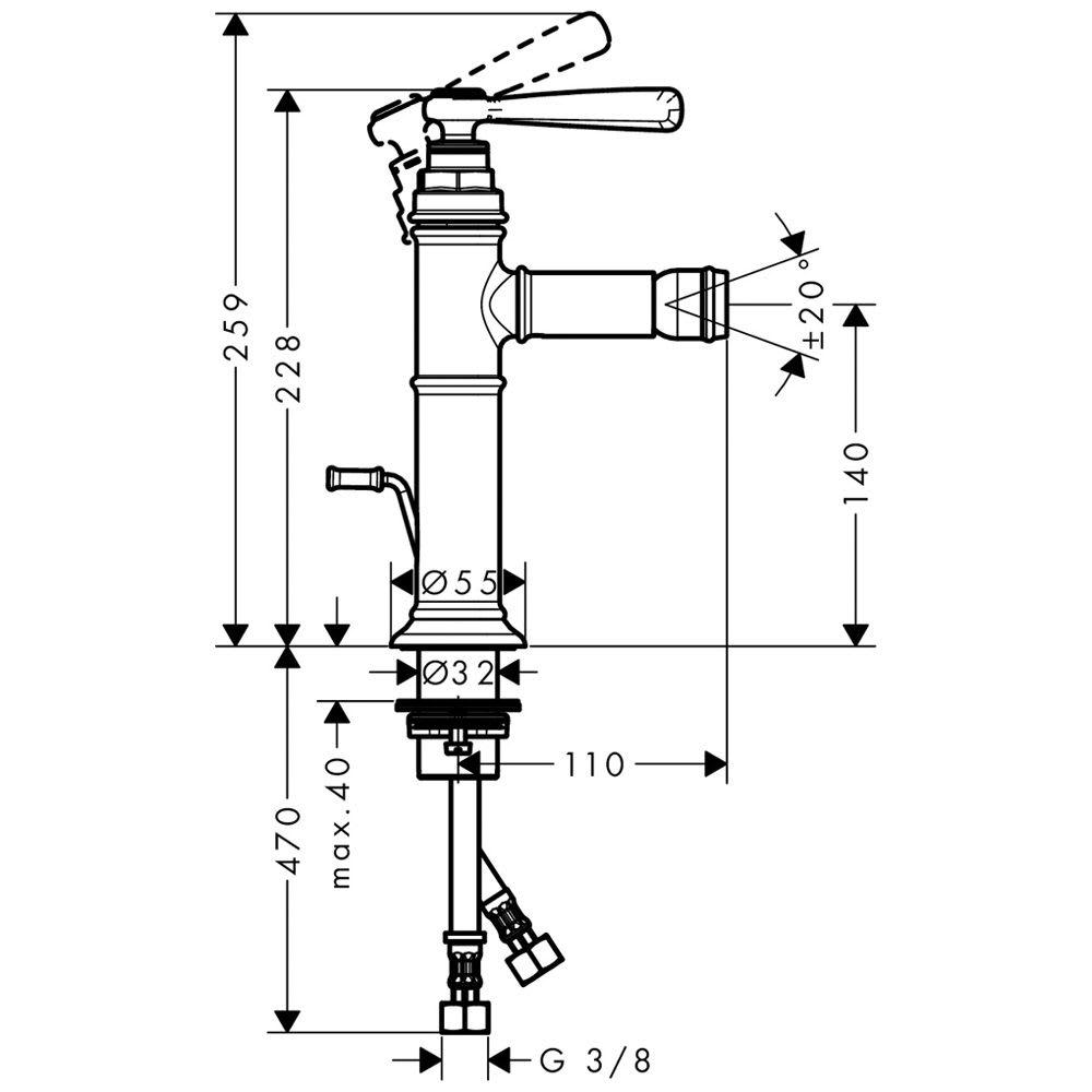 Змішувач для гігієнічного душу Hansgrohe AXOR Montreux на біде 16526000 Хром (142609) - фото 2 Змішувач для гігієнічного душу Hansgrohe AXOR Montreux на біде 16526000 Хром (142609) - фото 2