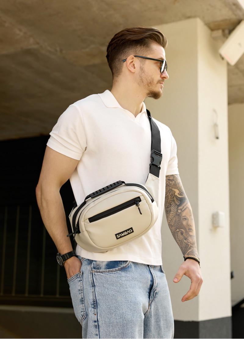 Сумка-бананка через плечо Sambag Flex 30×17×10 см Серый (85351030m)