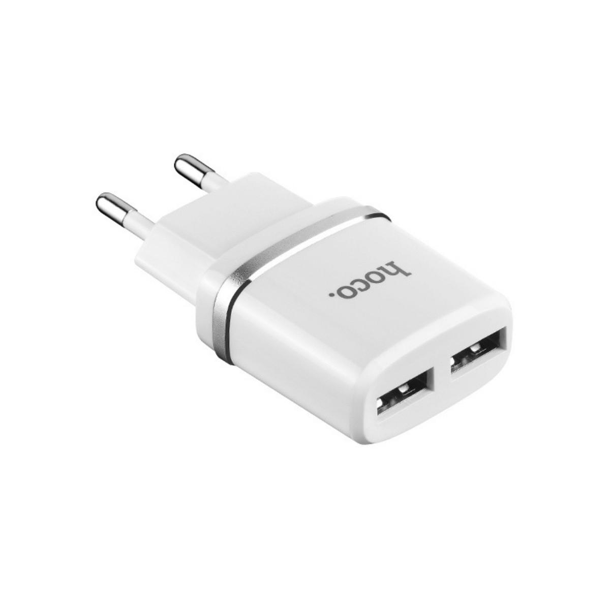 Мережевий зарядний пристрій Hoco C12 White