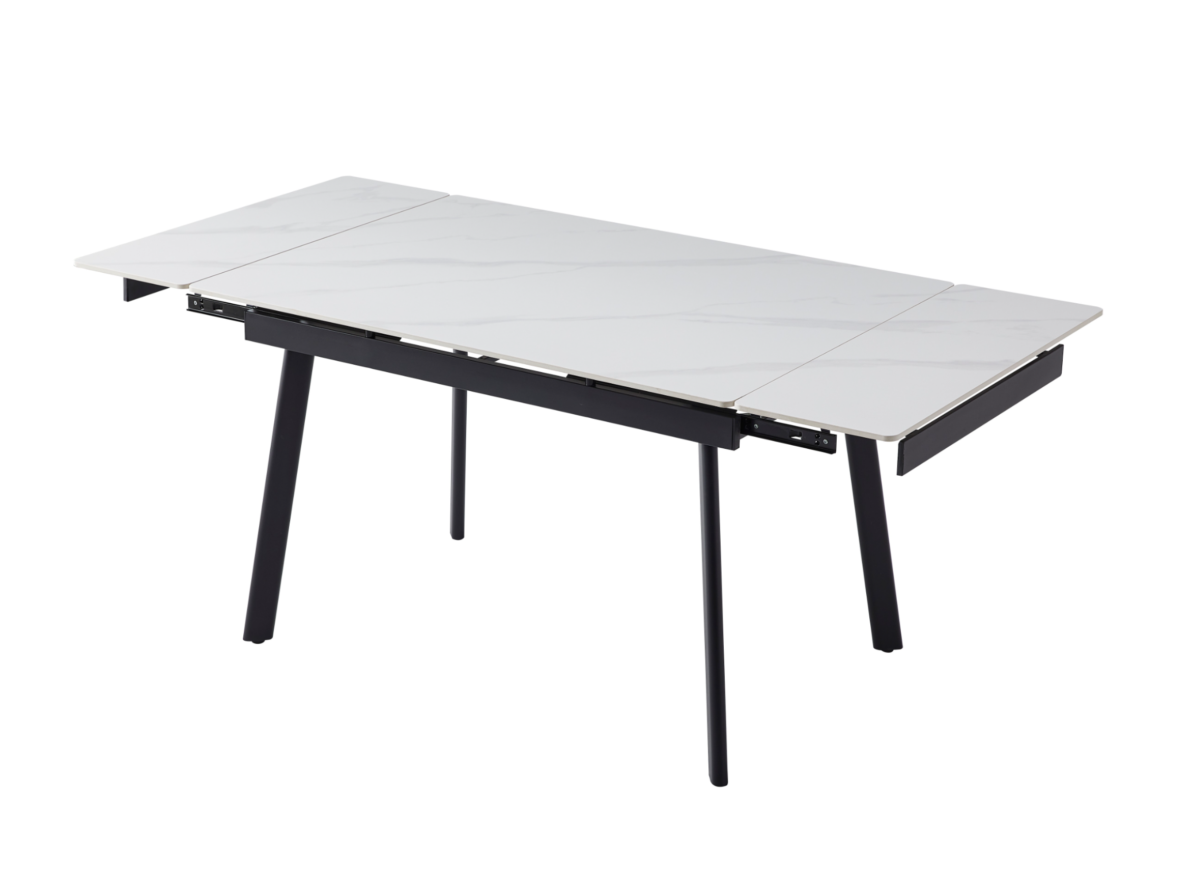 Стол обеденный раздвижной Vetro Mebel 1200-1800x850x760 мм Белый мрамор/Черный (TМ-98-1) - фото 6 Стол обеденный раздвижной Vetro Mebel 1200-1800x850x760 мм Белый мрамор/Черный (TМ-98-1) - фото 6