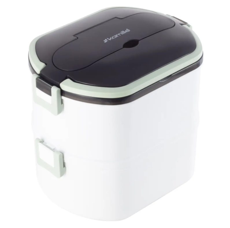 Ланч-бокс обеденный двойной Kamille KM-2139ZL 1500 мл Зеленый (NA001934)