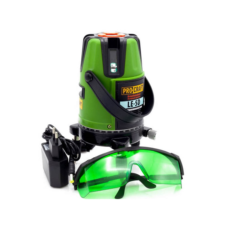 Лазерный уровень Procraft LE-5D зеленый луч - фото 2 Лазерный уровень Procraft LE-5D зеленый луч - фото 2