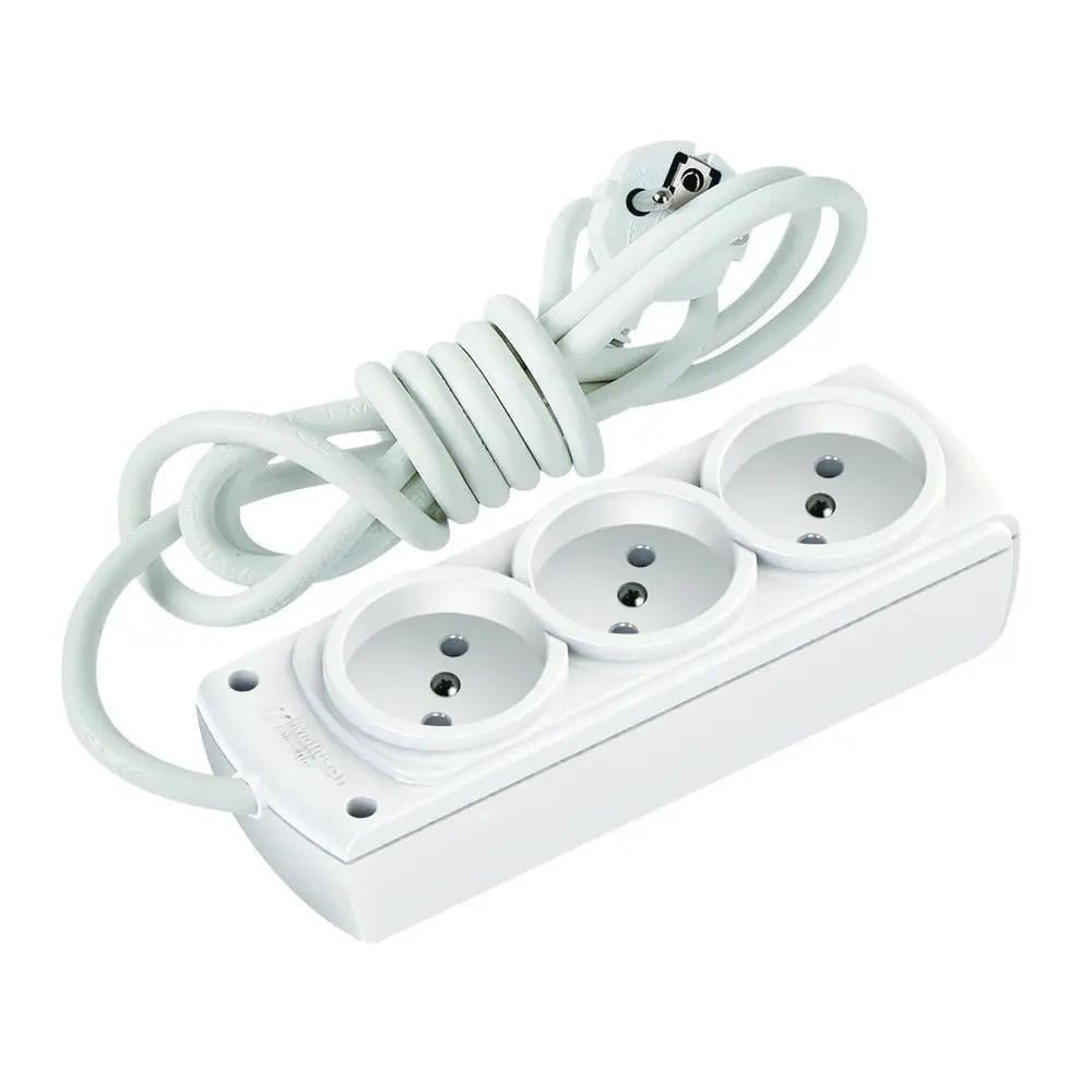 Подовжувач Mutlusan Olimpia без заземлення 3 гнізда 7 м 10А (28687420)