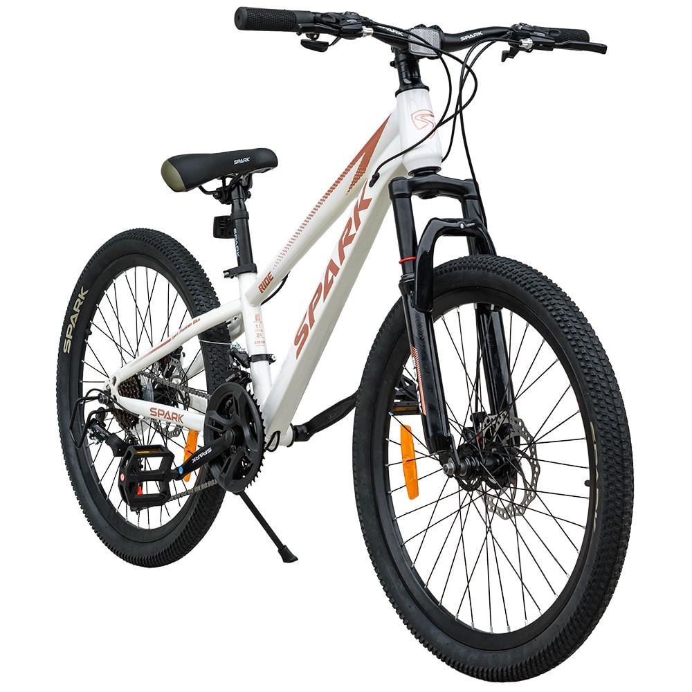 Велосипед Spark RIDE колеса 24" сталева рама 11" Білий (2919338358)