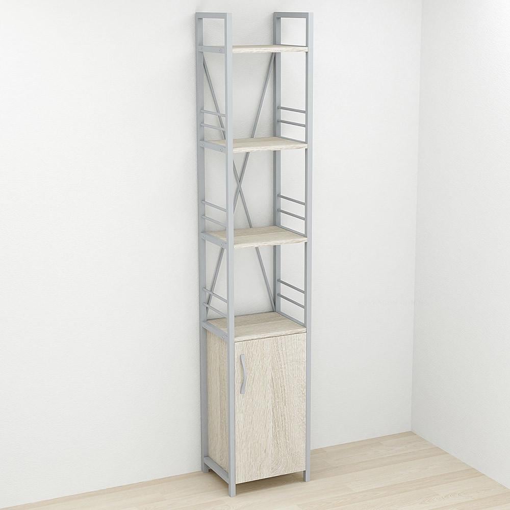 Этажерка Ferrum-decor 4/34 Конект с тумбой 179x34x28 Серый/Сонома (FRD-104480)
