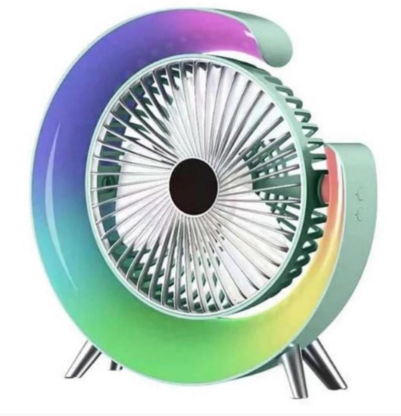 Портативный настольный вентилятор Colorful Desktop Fan с подсветкой/USB/3 режима (M1008)