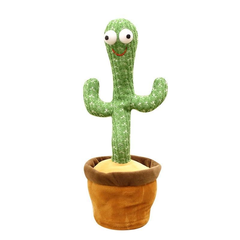Кактус дерзкий с подсветкой Dancing Cactus TikTok на аккумуляторе 32 см