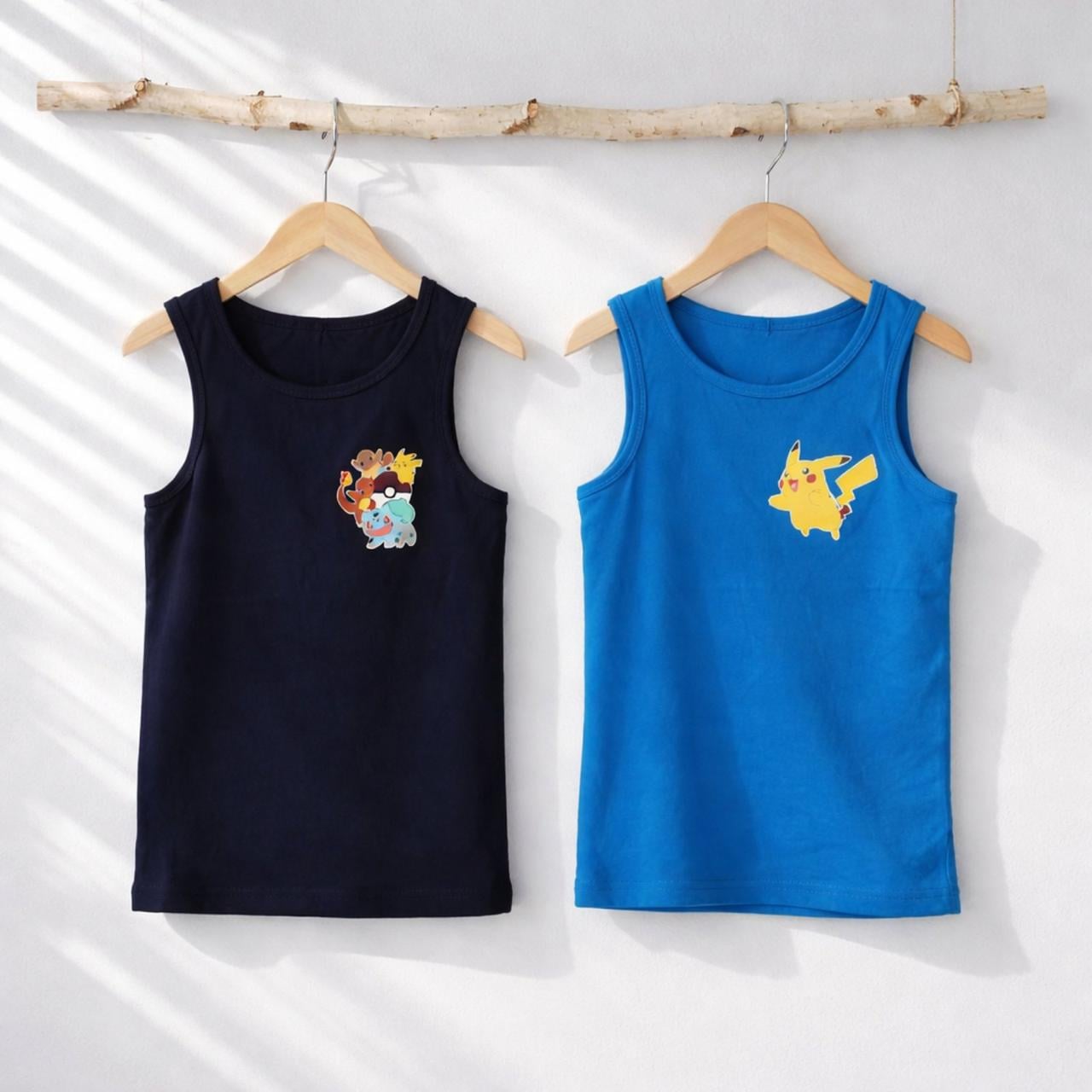Набор майок на мальчика Pokemon 110-116 см 5-6 лет Синий/Черный 2 шт. (4476484759785)