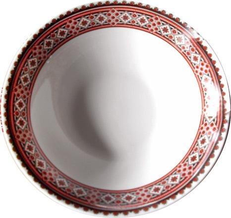 Набор салатников Вышиванка 6 шт. 20 см Красно-черный Набор салатников Вышиванка 6 шт. 20 см Красно-черный