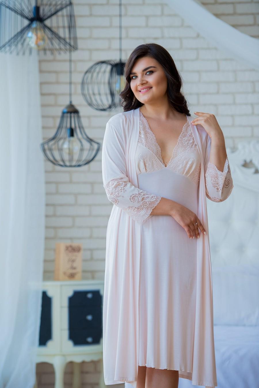 Халат Effetto р. 44 M Кремовий (66892)