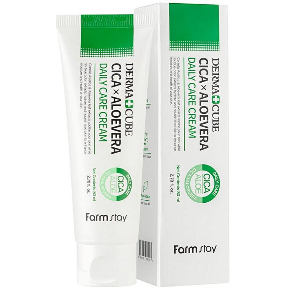 Крем для лица успокаивающий FarmStay Dermacube Cica & Aloevera Daily Care Cream 80 мл (8809595055165)