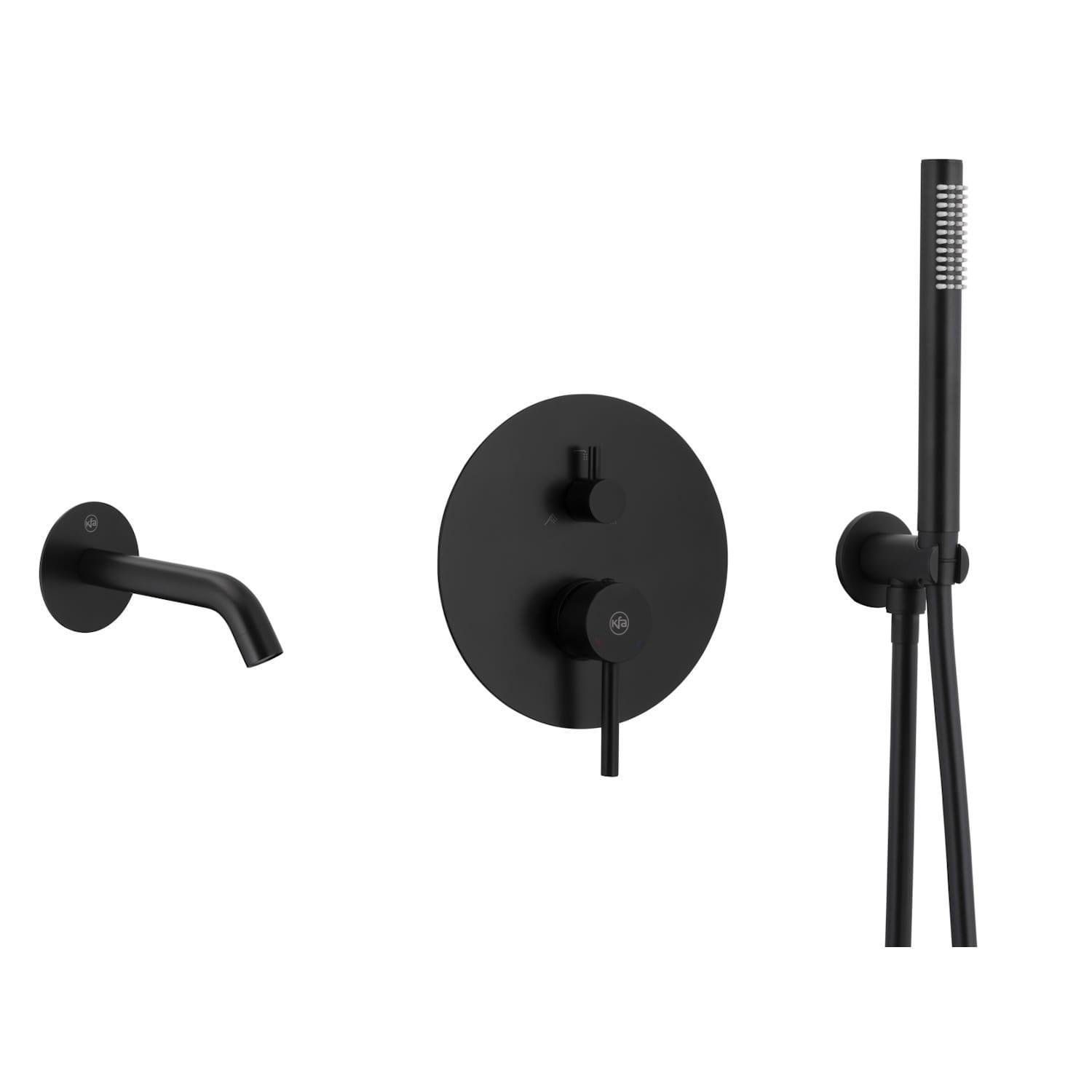 Смеситель для ванны KFA Armatura Moza скрытого монтажа Черный матовый (5039-401-81)