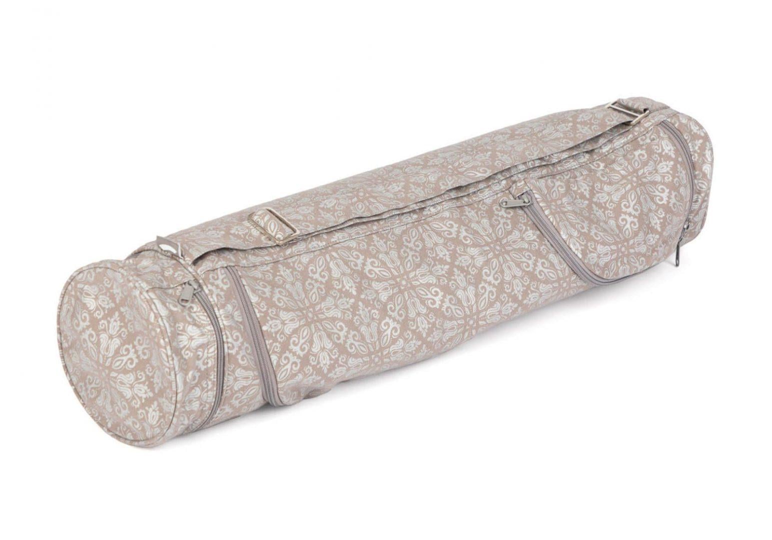 Сумка для йоги Bodhi Asana Bag Cotton Raja Maharaja Collection 70 см Тауп/Серебряный (542AT)