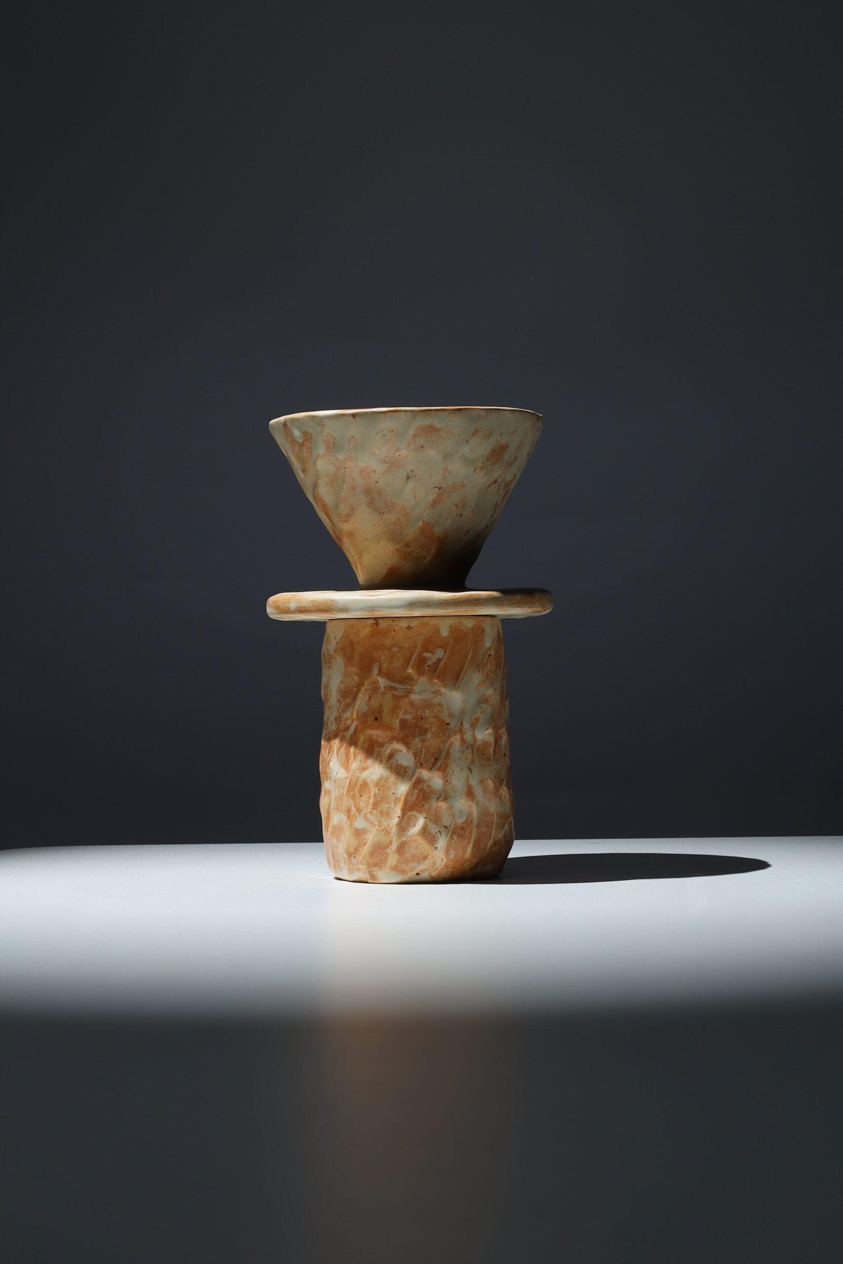 Набір кавовий Теракот пуровер/воронка V60/чашка ручної роботи (POV-007) - фото 3 Набір кавовий Теракот пуровер/воронка V60/чашка ручної роботи (POV-007) - фото 3