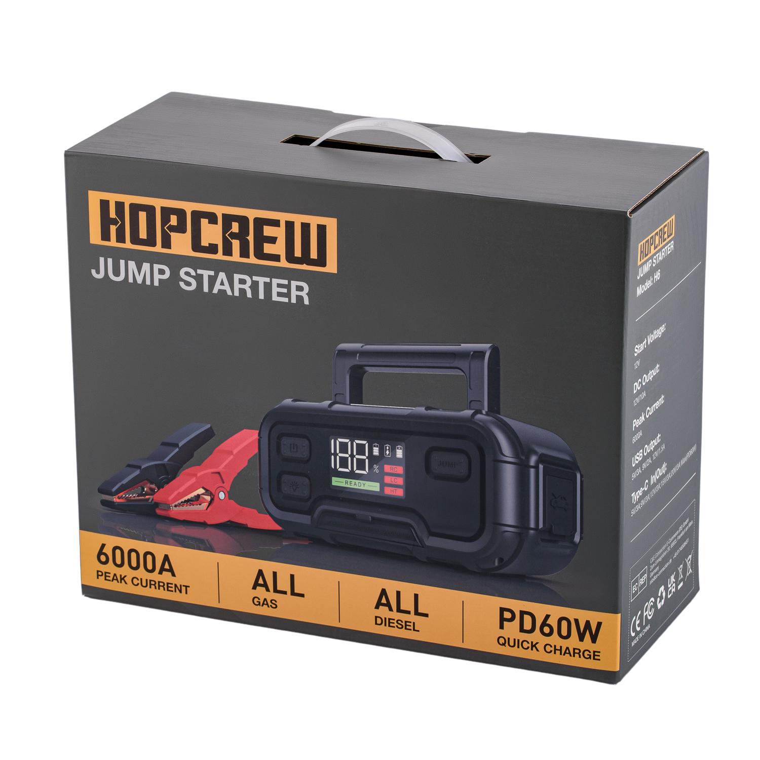 Пусковий пристрій Jump Starter HOPCREW для авто H6 6000A 118,40Wh/32000mAh (21529929) - фото 7