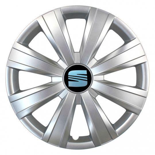 Автомобильные колпаки SKS 328 R15 с логотипом Seat 4 шт. Серебристый