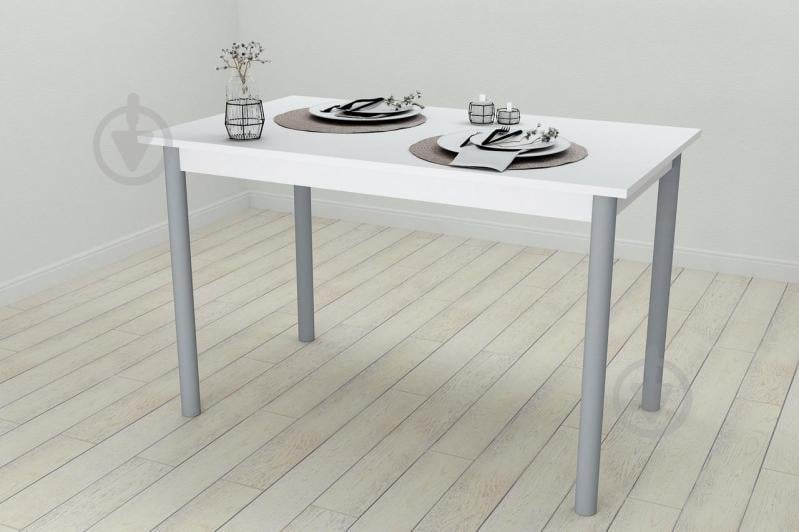 Стол кухонный Ferrum-decor Бенита 75x120x80 Серый ДСП Белое 16мм (BEN0057)