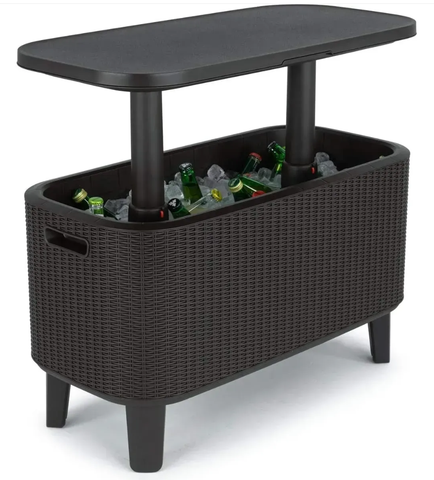 Стіл-бар пластиковий Keter Large Cool Bar Коричневий (246857)