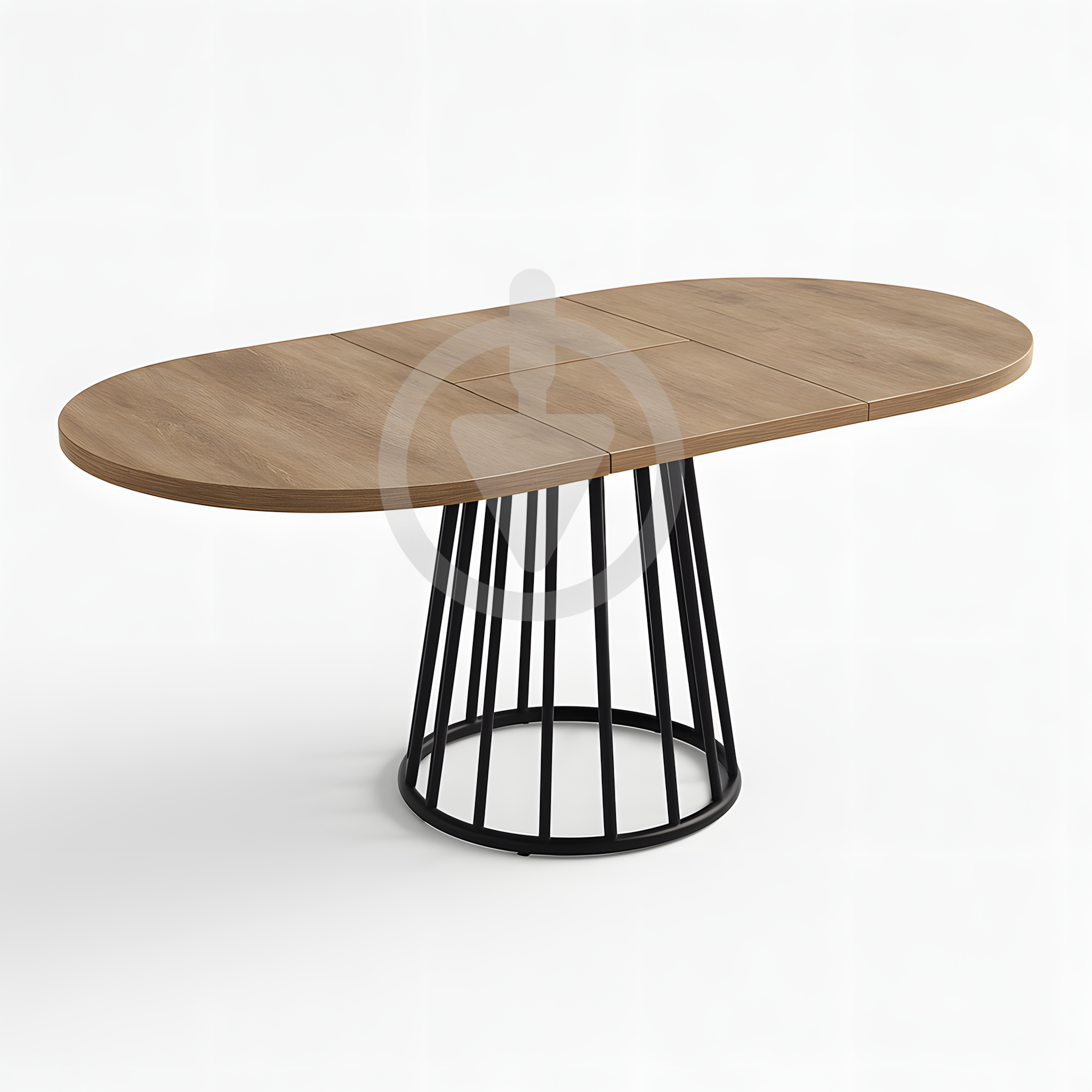 Стол кухонный раскладной RoMax Elegant Slide 110x75/140x75 см Loft Дуб Крафт Золотой/Черный - фото 3