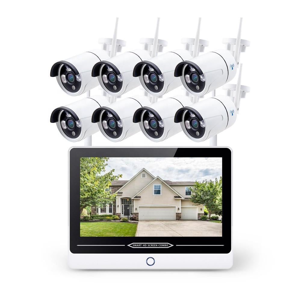 WiFi комплект видеонаблюдения USmart ICK-04w на 8 камер с монитором Tuya 2Мп FullHD