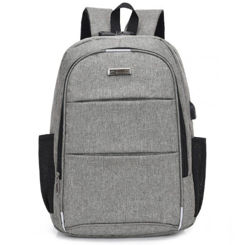 Рюкзак чоловічий анти злодій 46х36х14 см Сірий (533) - фото 2 Рюкзак чоловічий анти злодій 46х36х14 см Сірий (533) - фото 2