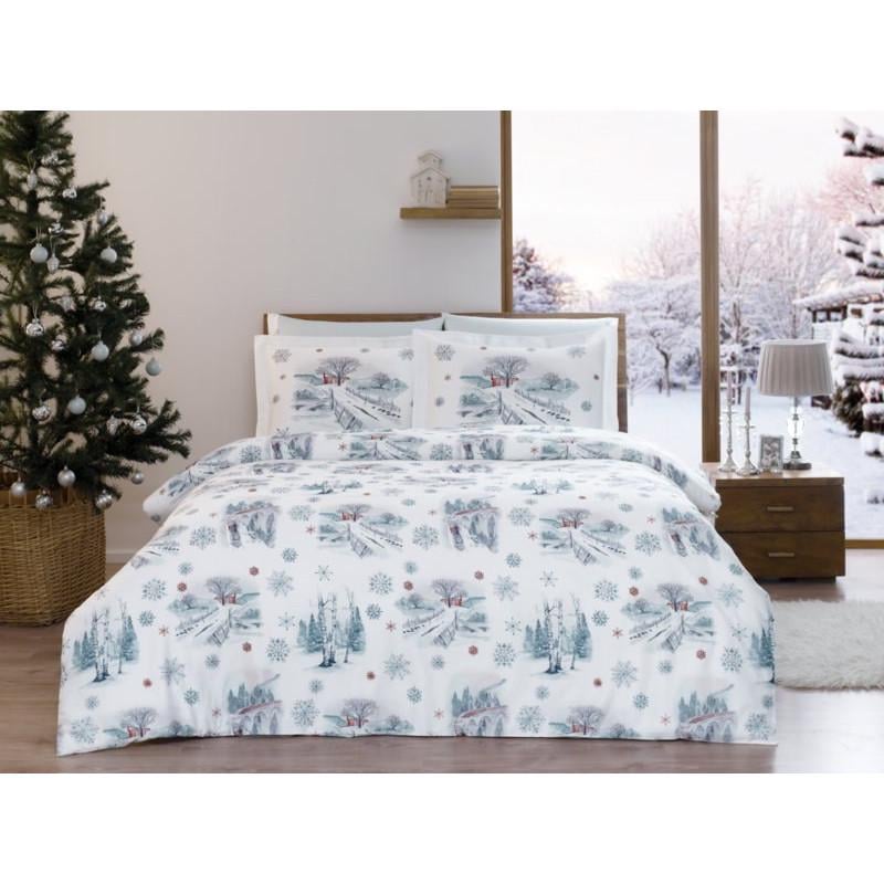 Постельное белье Tivolyo Home Christmas делюкс сатин полуторный