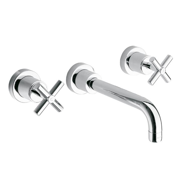 Смеситель для умывальника NOKEN Future 100038279 настенный двухвентильный Хром (147761)