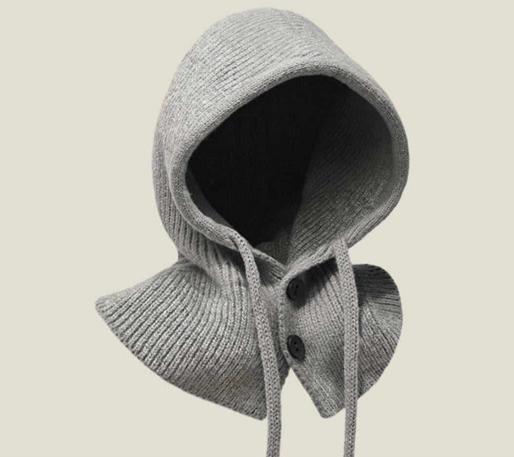 Капор теплый 2267 унисекс One size Серый (01490) - фото 1