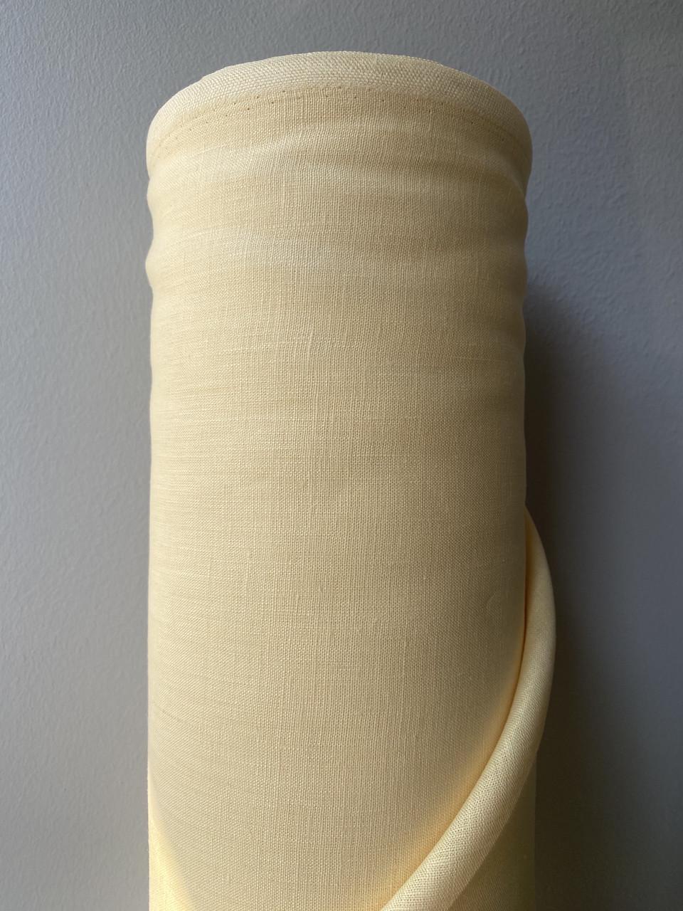Тканина костюмна LINEN PLUS 100% льон 143 см 764 Ніжно-жовтий - фото 1 Тканина костюмна LINEN PLUS 100% льон 143 см 764 Ніжно-жовтий - фото 1