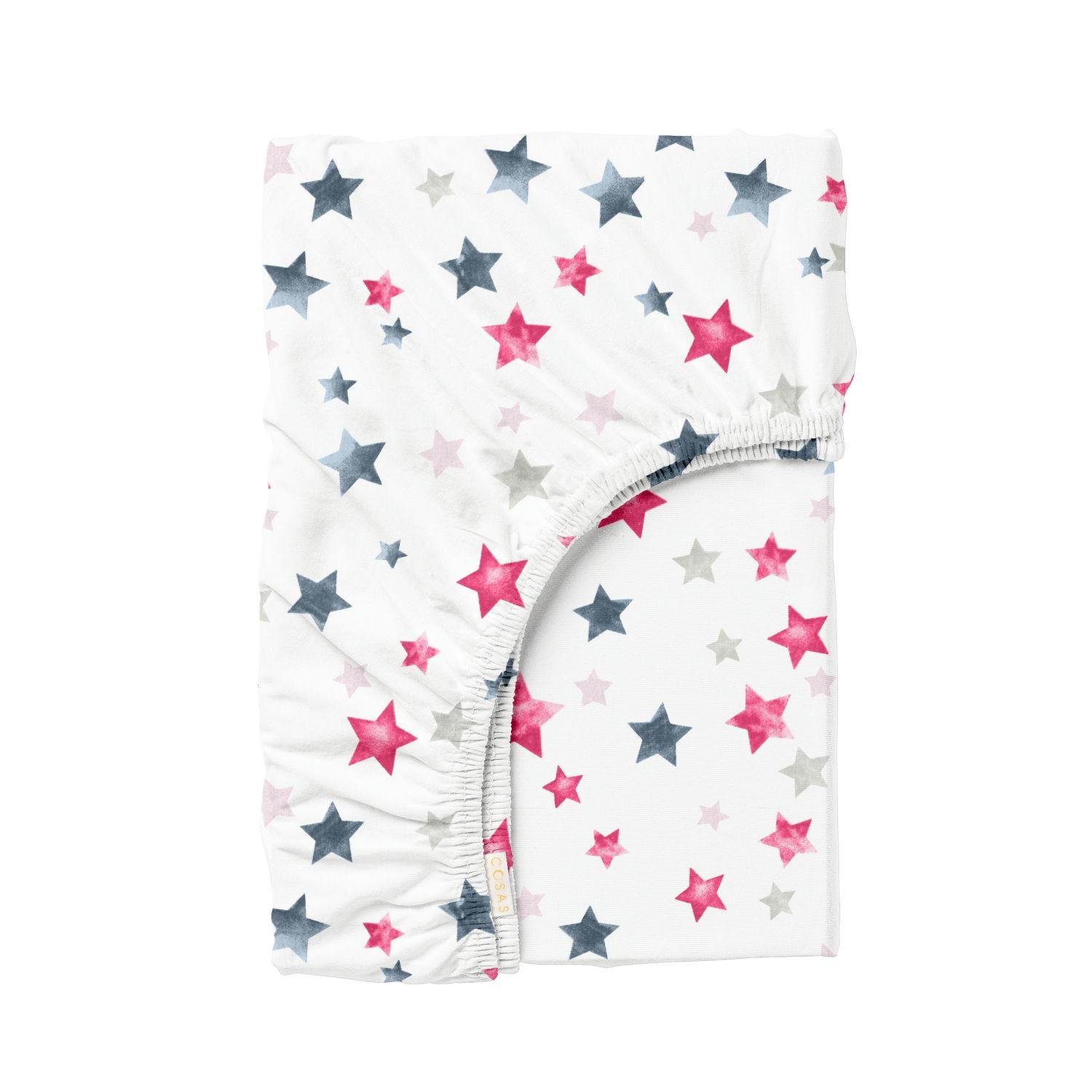 Простынь Cosas на резинке в детскую кроватку 60x120 см Starfall (4822052096581)