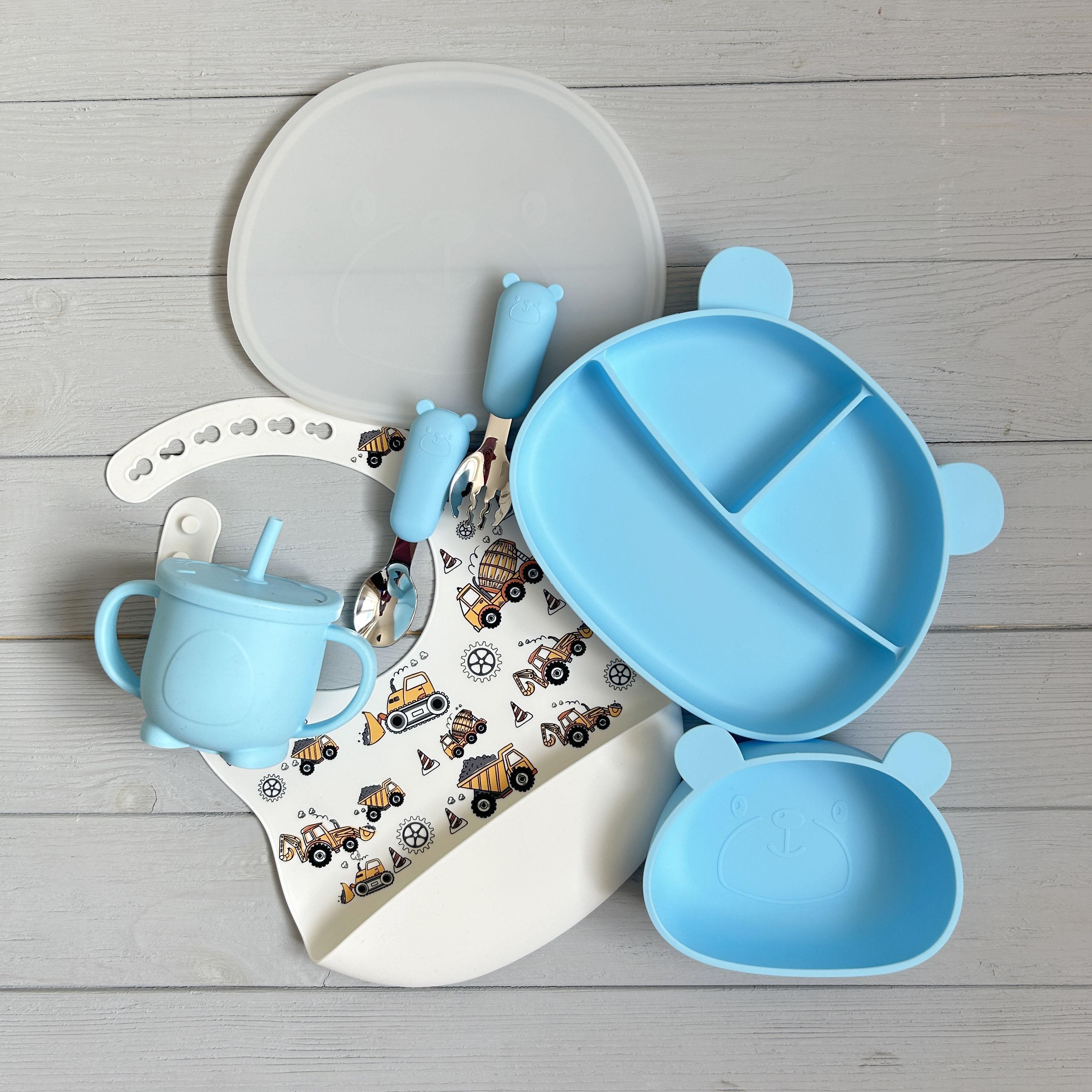 Детская посуда силиконовая Мишка BPR img_e9192 Y9 Голубой (65512)