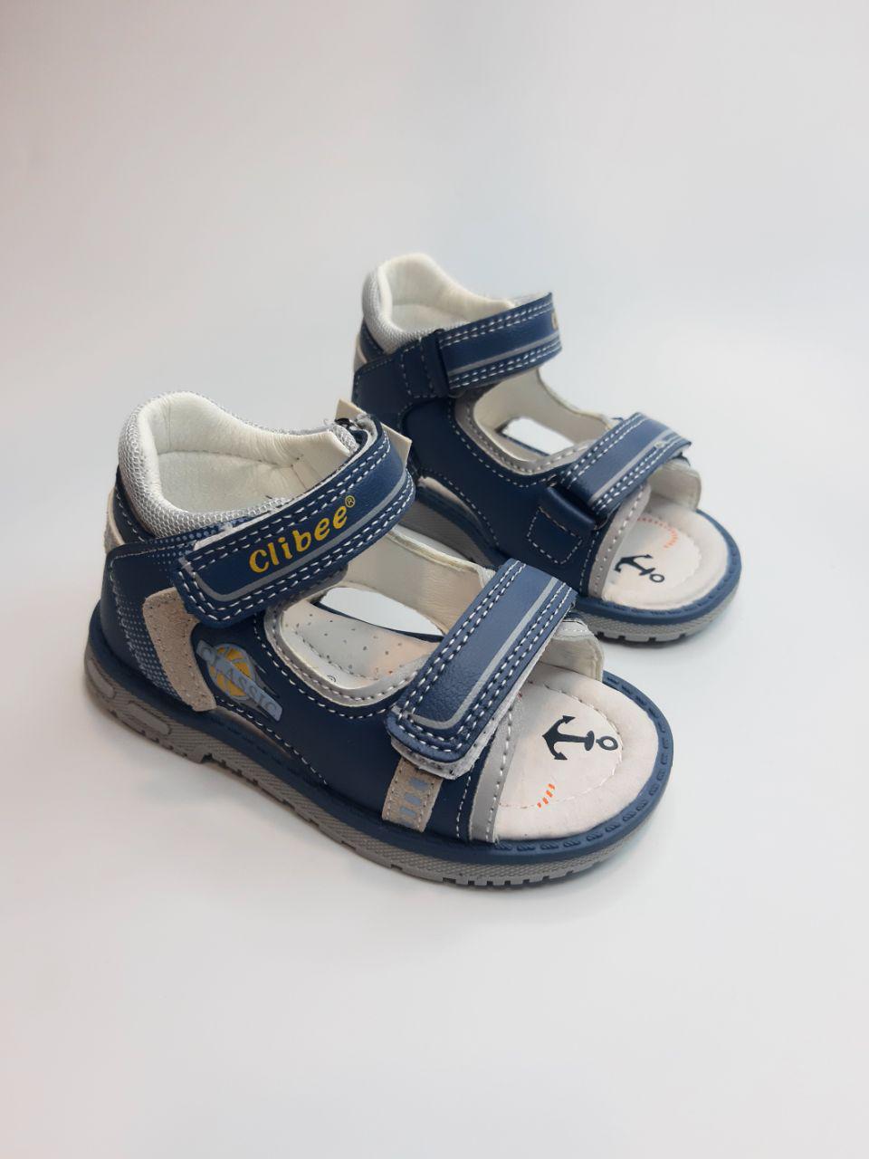 Босоніжки для хлопчика Clibee р. 28 17,5 см Блакитний (124 blue)