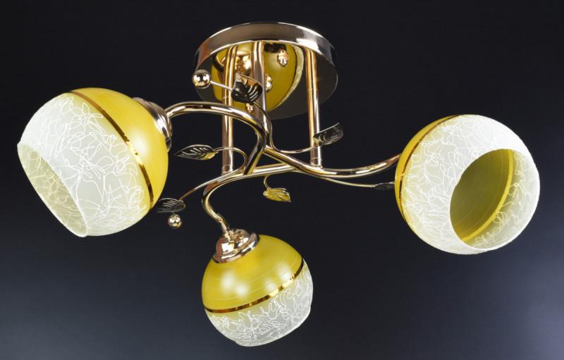 Люстра стельова на 3 лампочки 9392A/3-yellow (5-9392A/3)