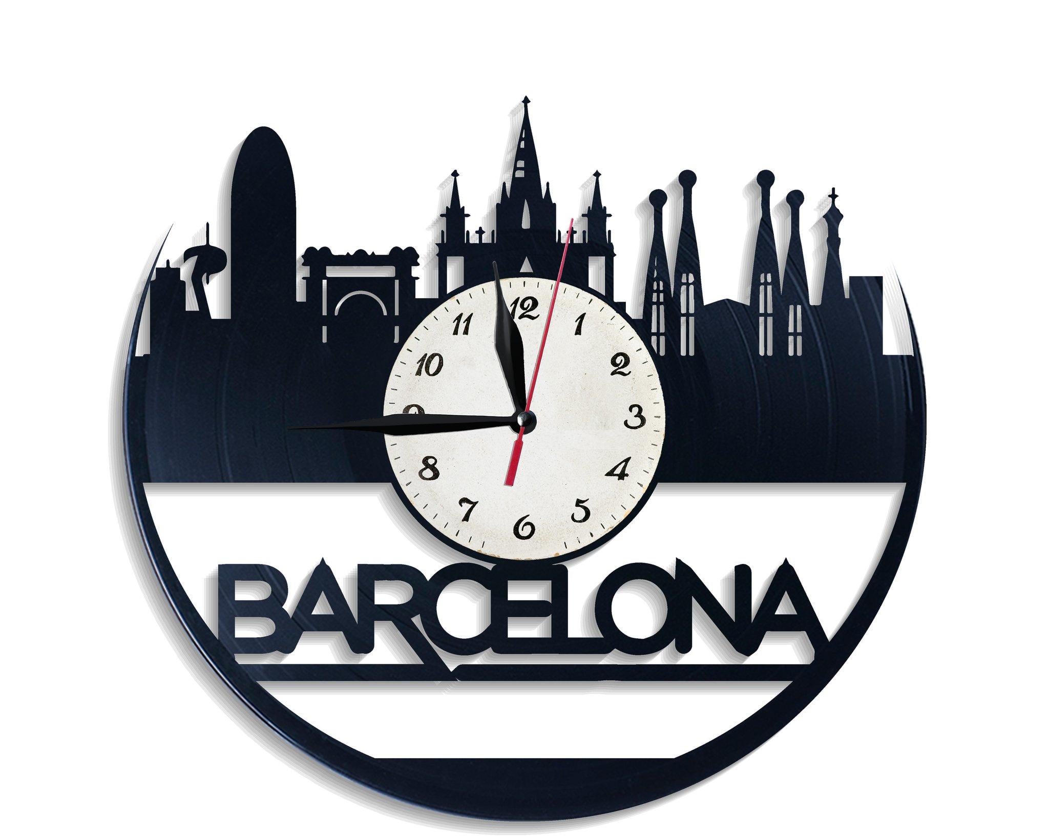 Часы настенные Барселона 2530 из виниловой пластинки