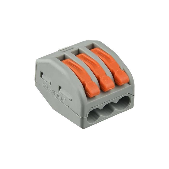 Клемна колодка Polmark FJ-403 швидкого монтажу з натискними важелями на 3 монтажні отвори 3x4,00 мм (2164316244)