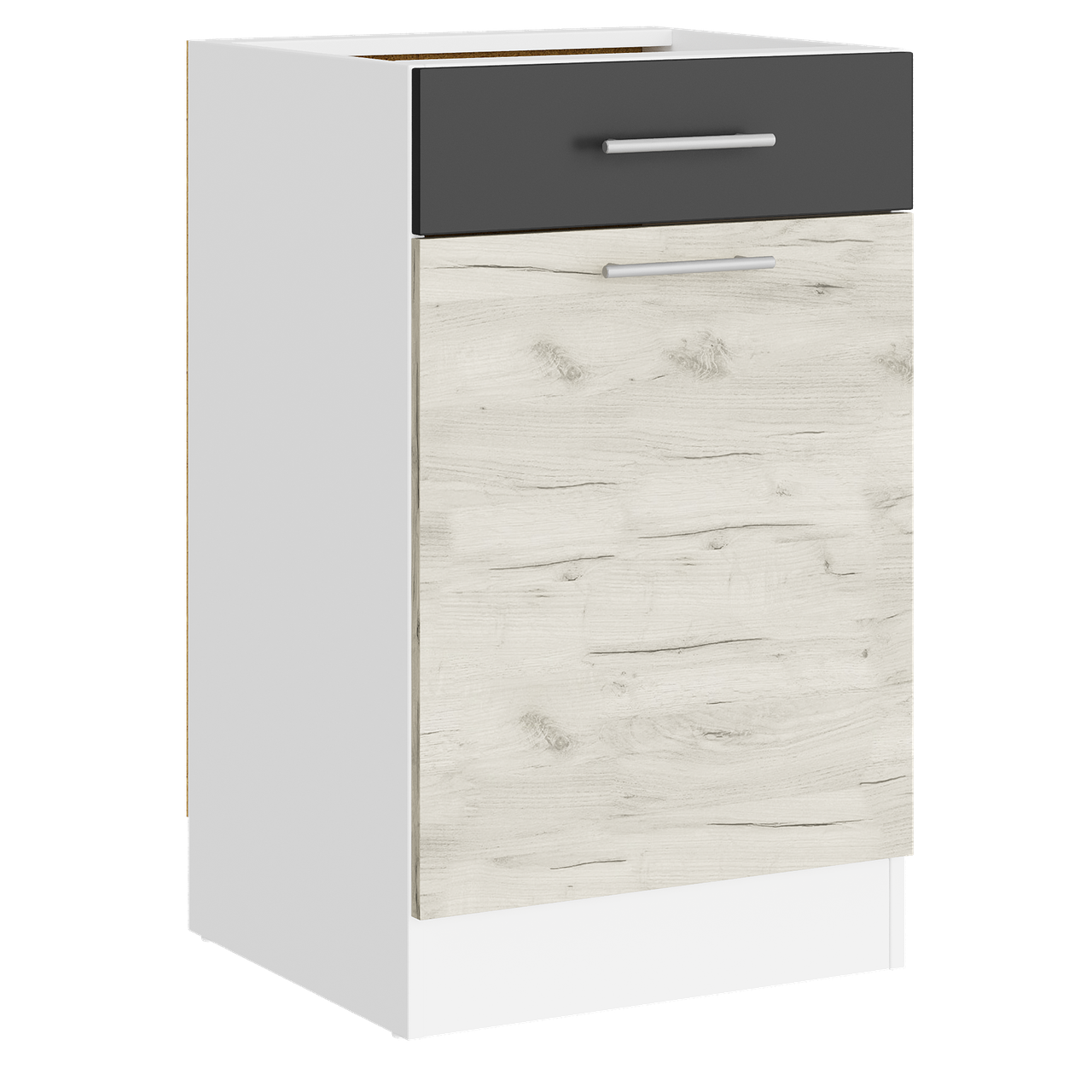 Модуль кухонный Еверест Эко New 50 Низ Ящик 500х456х820 мм Белый/Крафт Белый/Графитовый (eko-457)
